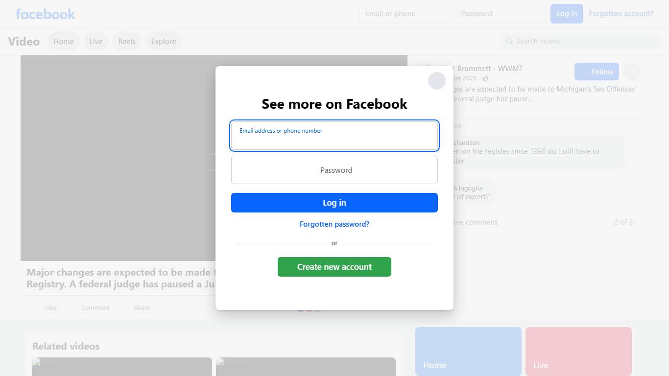Major changes are expected to be made to Michigan's Sex Offender Registry. A federal judge has paused a July 21 deadline that would have resulted in thousands of names being removed from the list, according to a recent court filing. Tylor Brummett - WWMT Facebook