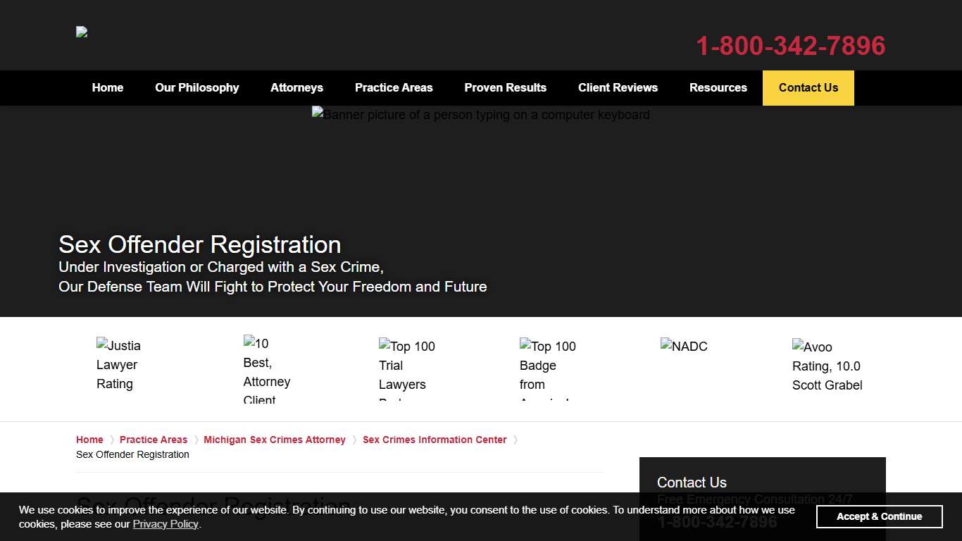 Sex Offender Registration - Criminal Defense Information - Michigan Sex Crime Defense Lawyers